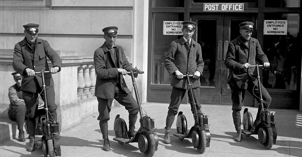 Image of old scooters