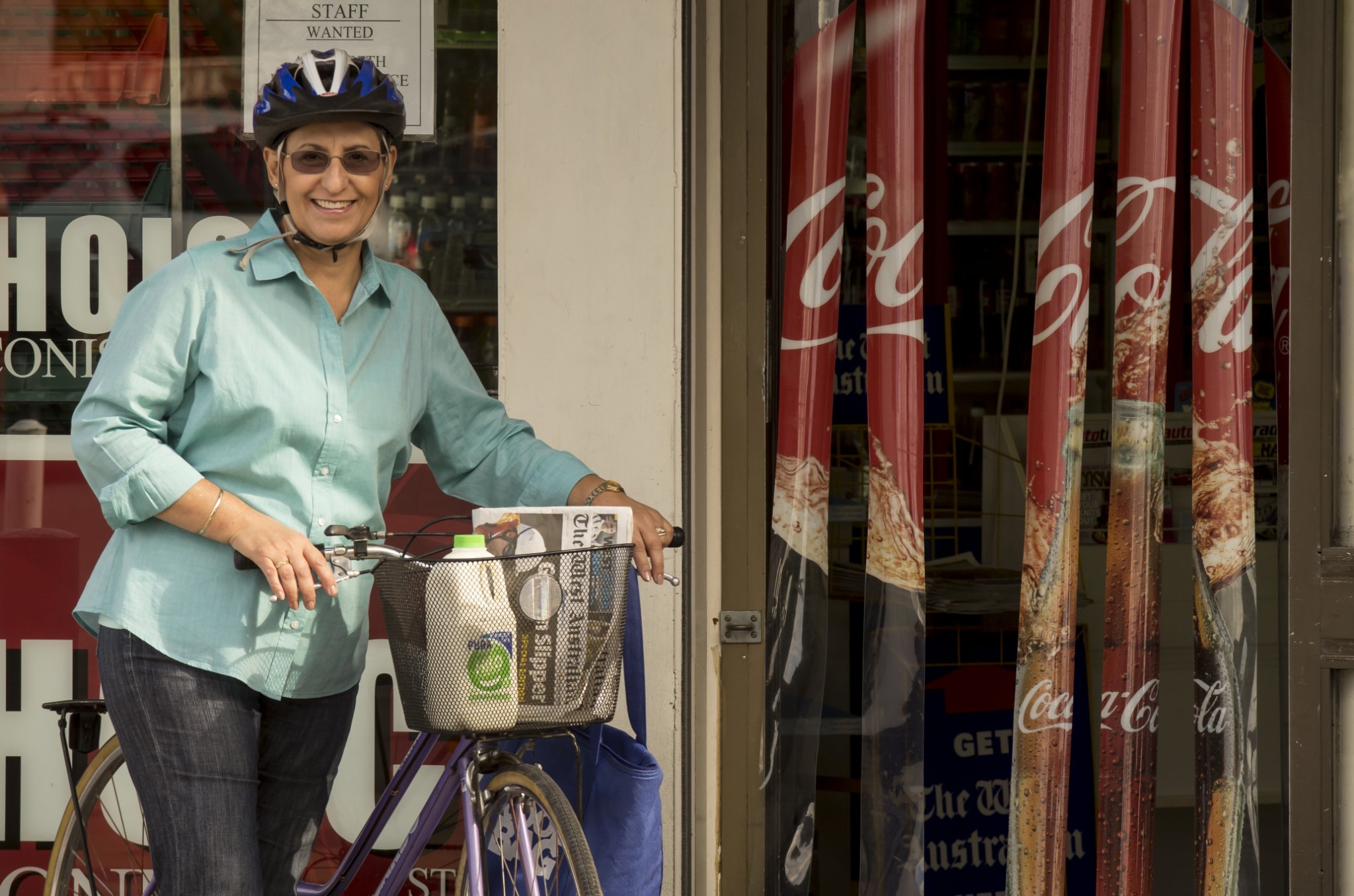 Older lady with bike