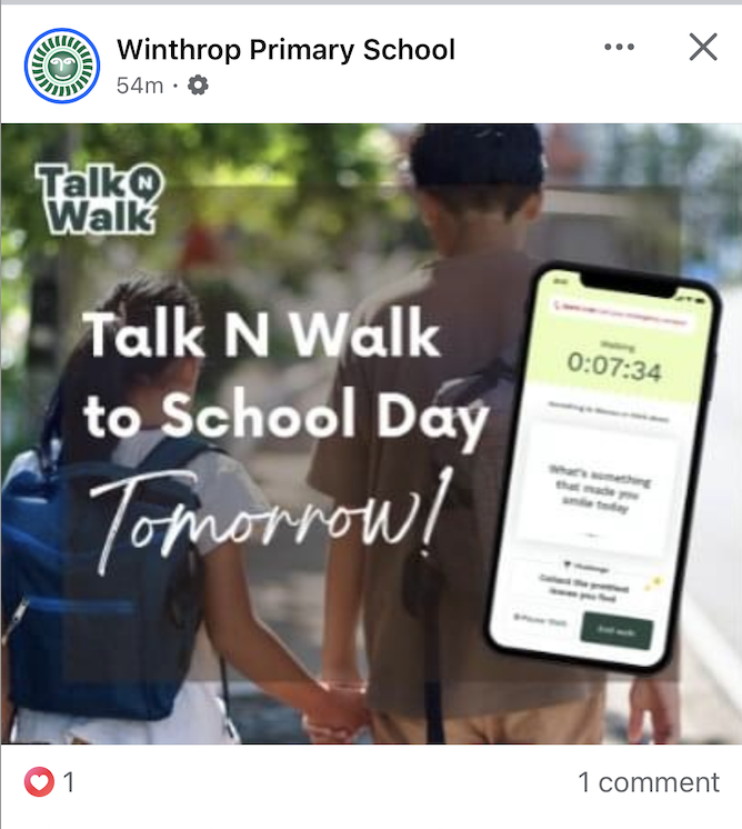 Walk n' Talk to School Day