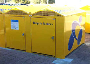 Example of a bike locker