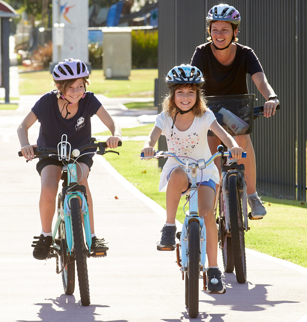 Family going for a ride together